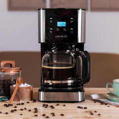 Expresso avec filtre Cecotec Coffee 66 Drop and Touch, puissance 950 W, 1,5 L, 12 tasses, écran tactile, carafe en verre, minuterie 24 heures, 6 interrupteurs, filtre à mailles réutilisable