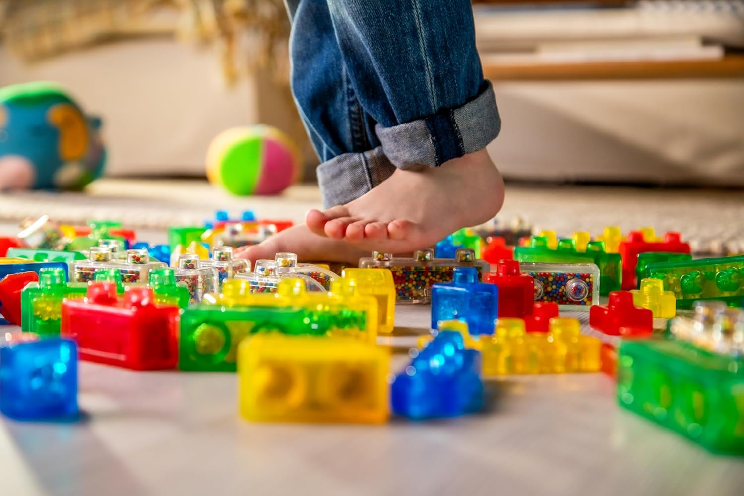 Jelly BLOX - Vehicle Kit, Bauspielzeug ab 2 Jahren, mit 35 Sensorische Bausteine, Konstruktion Spielzeug für Kinder, Sensory Play mit Spielsteinen