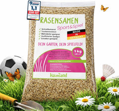 SEHR GUT Getestet | Rasensamen Schnellkeimend 1Kg Für 40M² | Frühjahr Sport Und Spiel Rasen | Grassamen Trockenresistent Für Rasensaat Und Nachsaat
