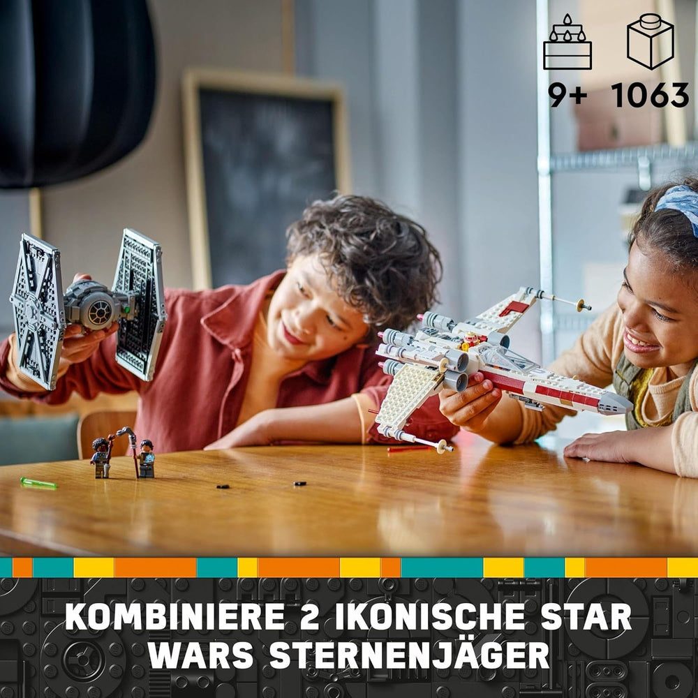 LEGO Star Wars TIE Fighter & X-Wing Mashup, Starfighter jouet à construire, idée cadeau pour les enfants, vaisseaux spatiaux personnalisables, cadeau pour les garçons, les filles et tous les fans 75393 Ensembles de construction Beuche den LEGO-Store