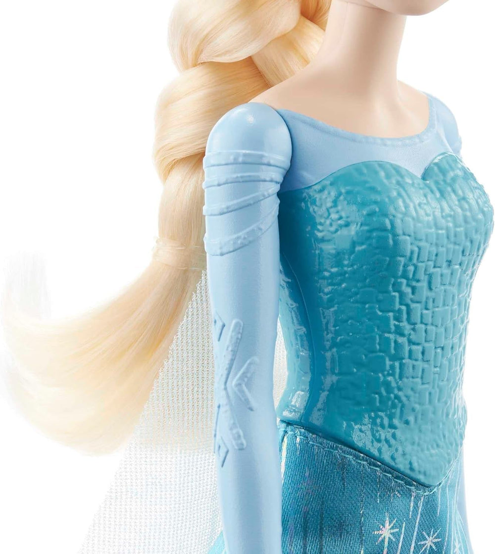 Mattel Disney La Reine des Glaces Elsa Poupée, La Reine des Glaces, Cheveux Blonds Peignés, Meubles, Chaussures Amovibles, Cadeaux Disney, Jouets 3 Ans, HLW47 Naty Shop Dolls