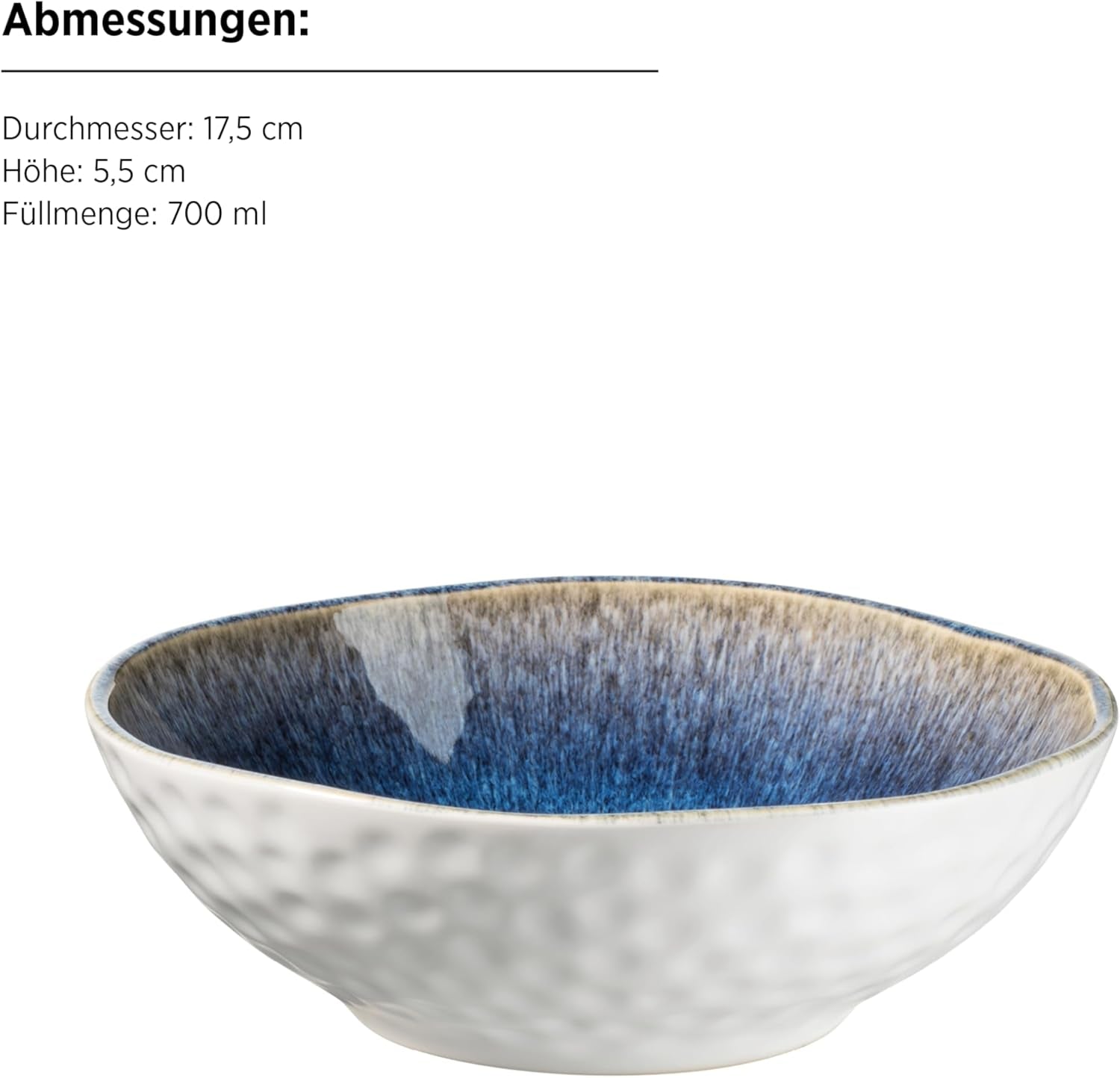 MÄSER 934092 Serie Frozen, Set de vaisselle en céramique pour 4 personnes, 16 pièces Kombiservice avec formes organisées, Service de table bleu, Steinzeug, Dunkelblau Ensembles de vaisselle Naty Shop