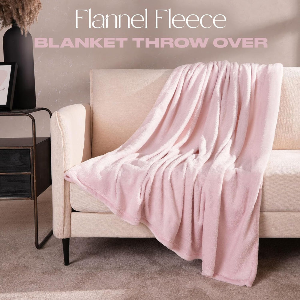 Couverture polaire en flanelle Brentford's, extra douce, grande, moelleuse, chaude, couvre-lit pour chambre à coucher, lit simple, canapé, rose blush - 120 x 150 cm Beds and Couvertures Beuche den Brentfords-Store