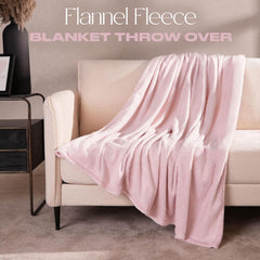 Couverture polaire en flanelle Brentford's, extra douce, grande, moelleuse, chaude, couvre-lit pour chambre à coucher, lit simple, canapé, rose blush - 120 x 150 cm Beds and Couvertures Beuche den Brentfords-Store