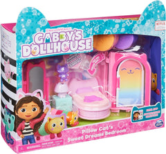 Gabby's Dollhouse Deluxe Room, salle pour chat, meubles et 2 boîtes surprises avec accessoires thématiques, convient aux 3 ans et plus