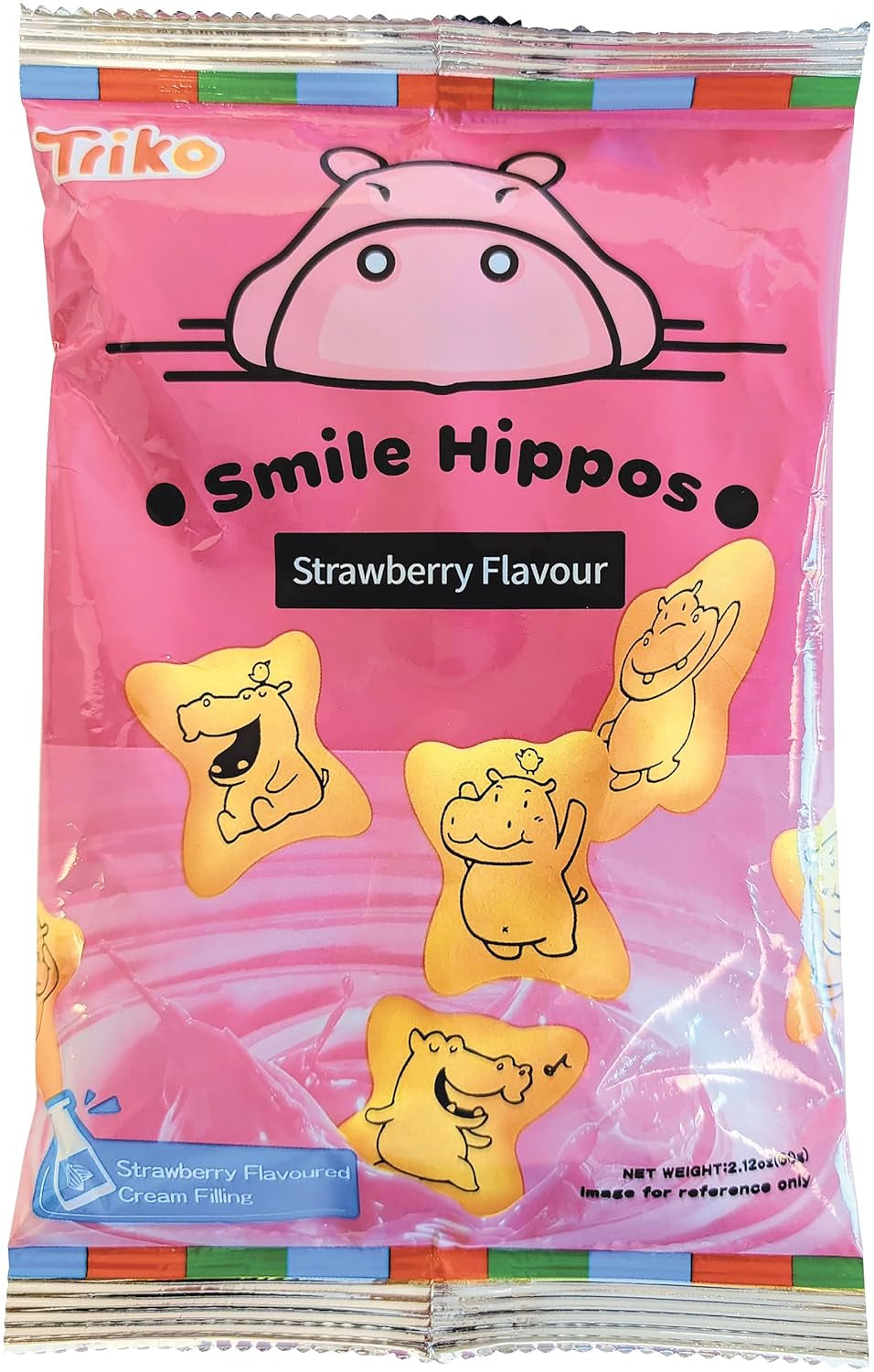 Biscuit Hippo, aromă de căpșuni - 1 X 60 G