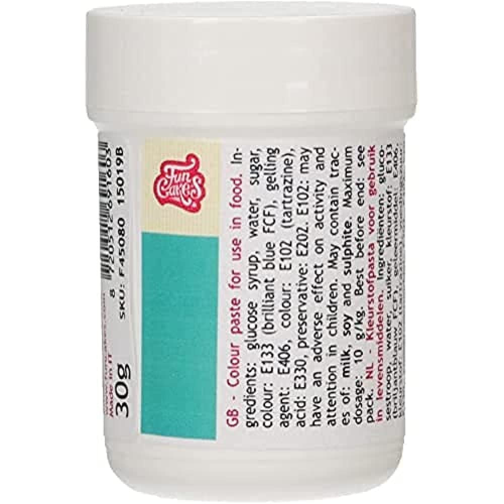 Colorant alimentaire concentré Funcakes Paste Color Bleu Royal ; pour pâte, crème, fondant, massepain, pâte à modeler et pâte à fleurs. Halal et casher. 30g