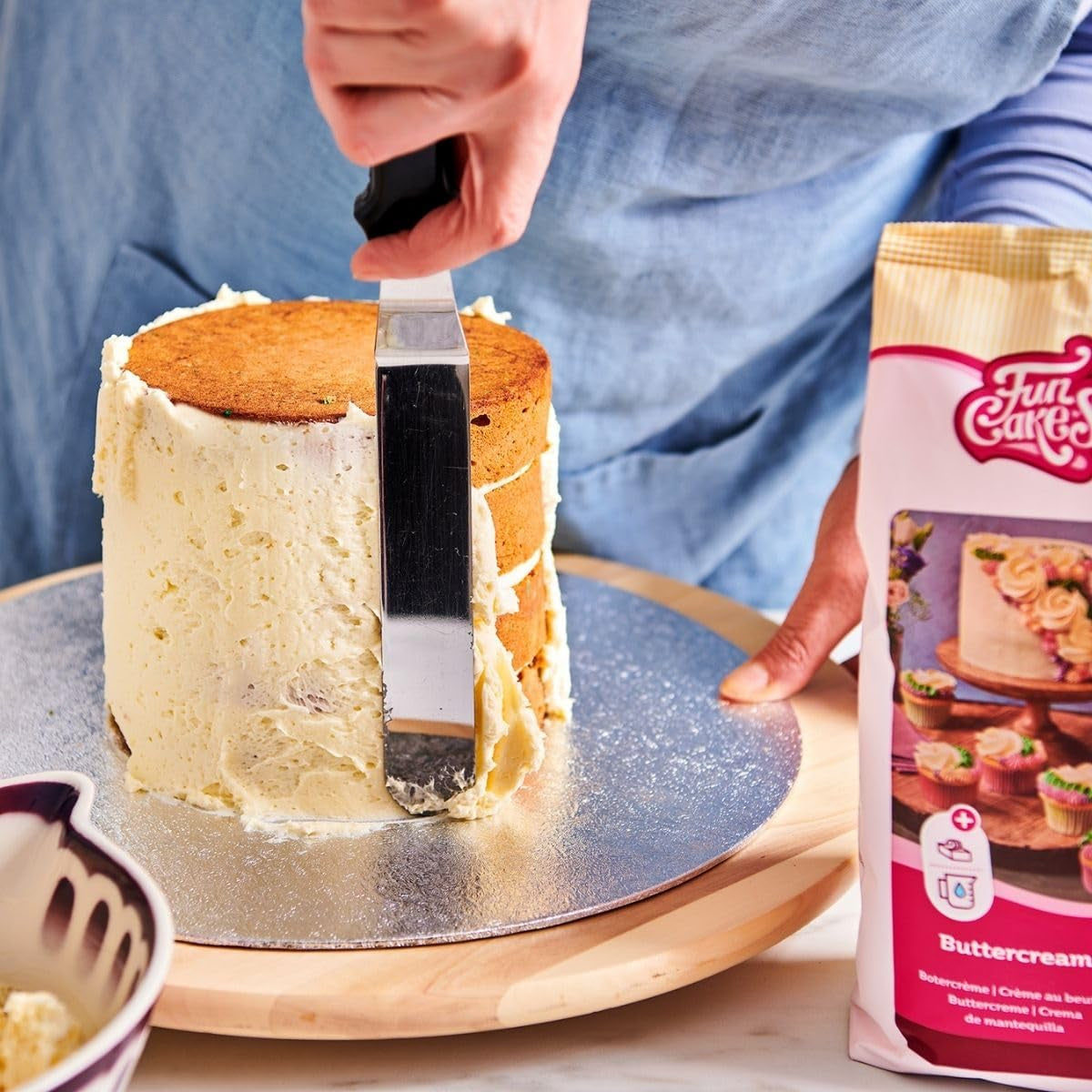 Funcakes Mix Für Buttercreme: Einfach Zu Berübenen, Cremig, Perfekt Zum Dekorieren, Abdecken Und Füllen Von Kuchen, Belag Auf Cupcakes, Halal., 1 Kg Mélange pour la pâtisserie et la cuisine Naty Shop