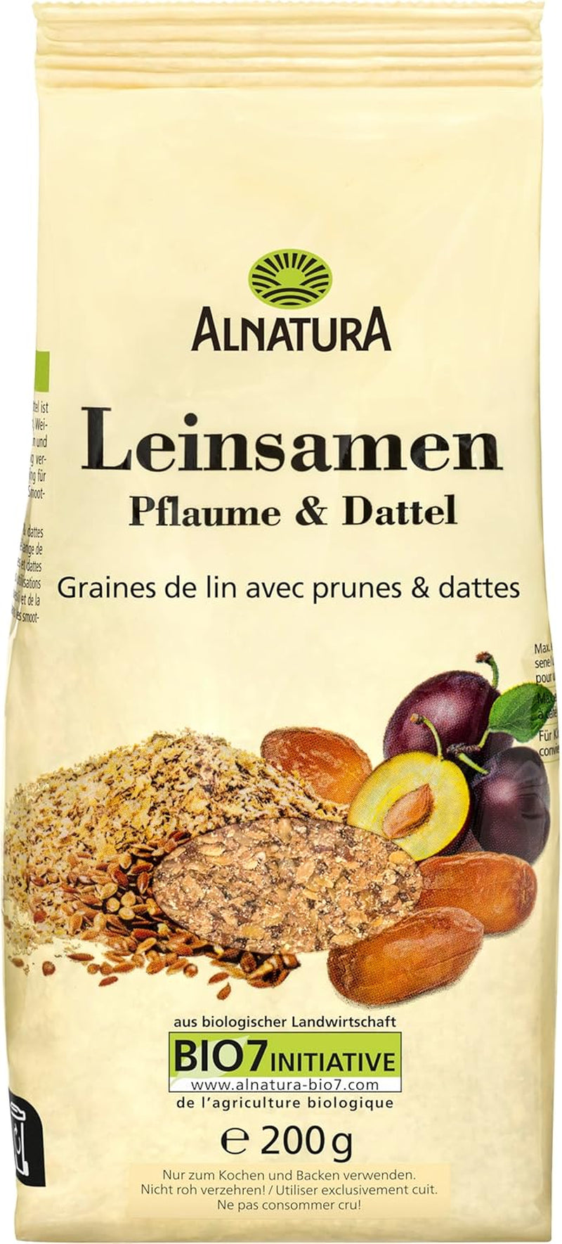 Prunes et dattes bio aux graines de lin, 200 g