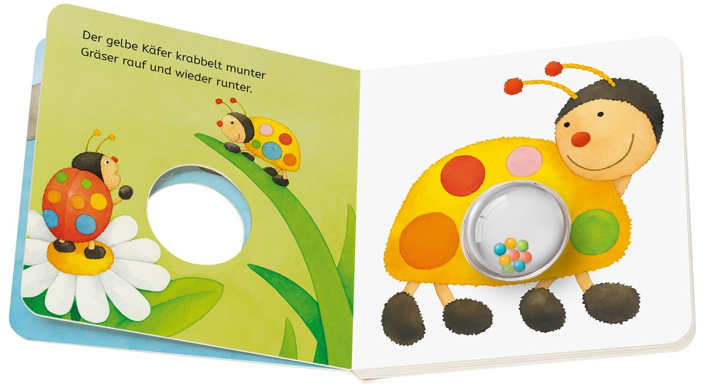 Mes animaux colorés avec clochettes Ri-Ra - livre avec clochettes pour bébé à partir de 6 mois, livre enfant, livre de jeu : à partir de 6 mois Jucarii Bebe Naty Shop