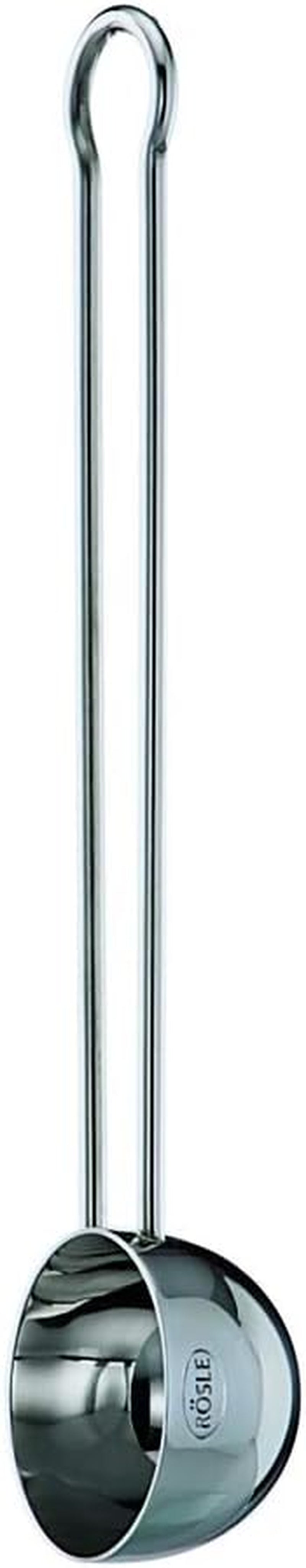 Boîte à café RÖSLE avec couvercle, acier inoxydable 18/10, 10 cm & doseur à café, cuillère à café de haute qualité pour un dosage facile du café moulu, acier inoxydable 18/10, 17 x 3,7 x 2,7 cm, argent Boîtes de conservation Naty Shop