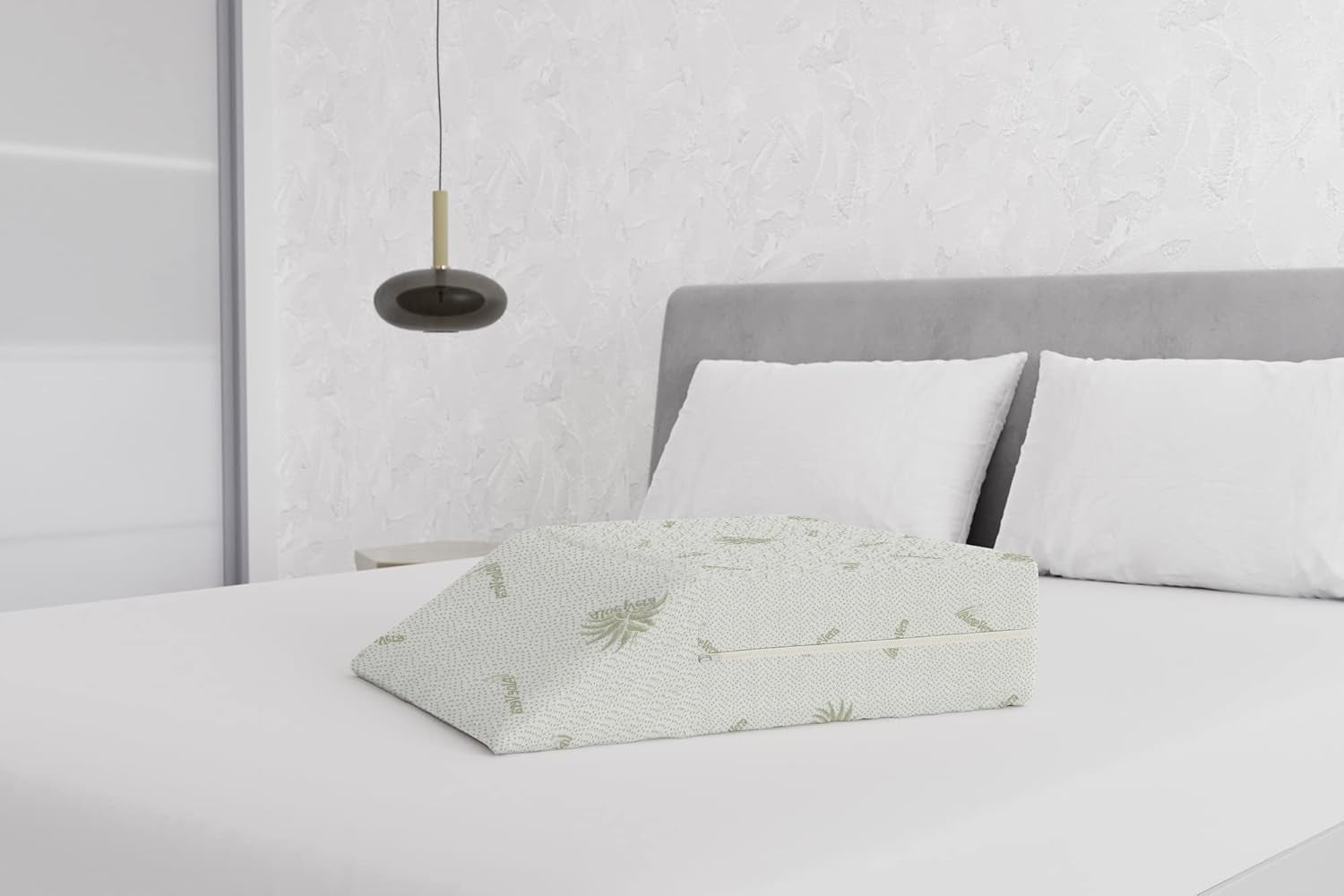 Oreiller Repose-Pieds Amovible par Literie Italienne, Aloe, 61X50X17Cm Naty Shop Oreillers Standard