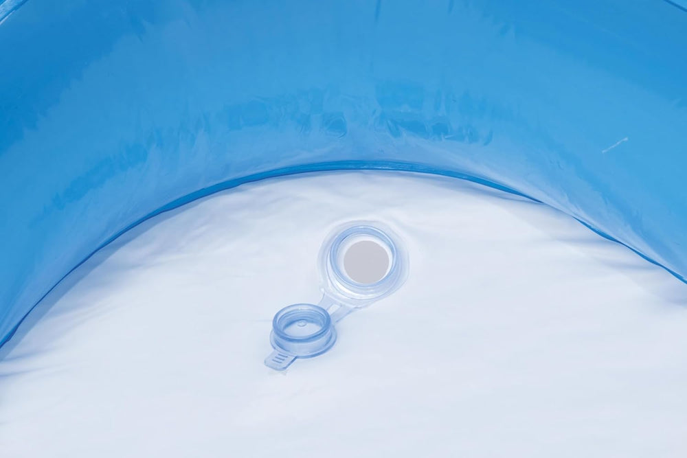 Bestway - Piscine Gonflable Rectangulaire Blue Deluxe, 211 x 132 x 46 cm, Bleu/Blanc