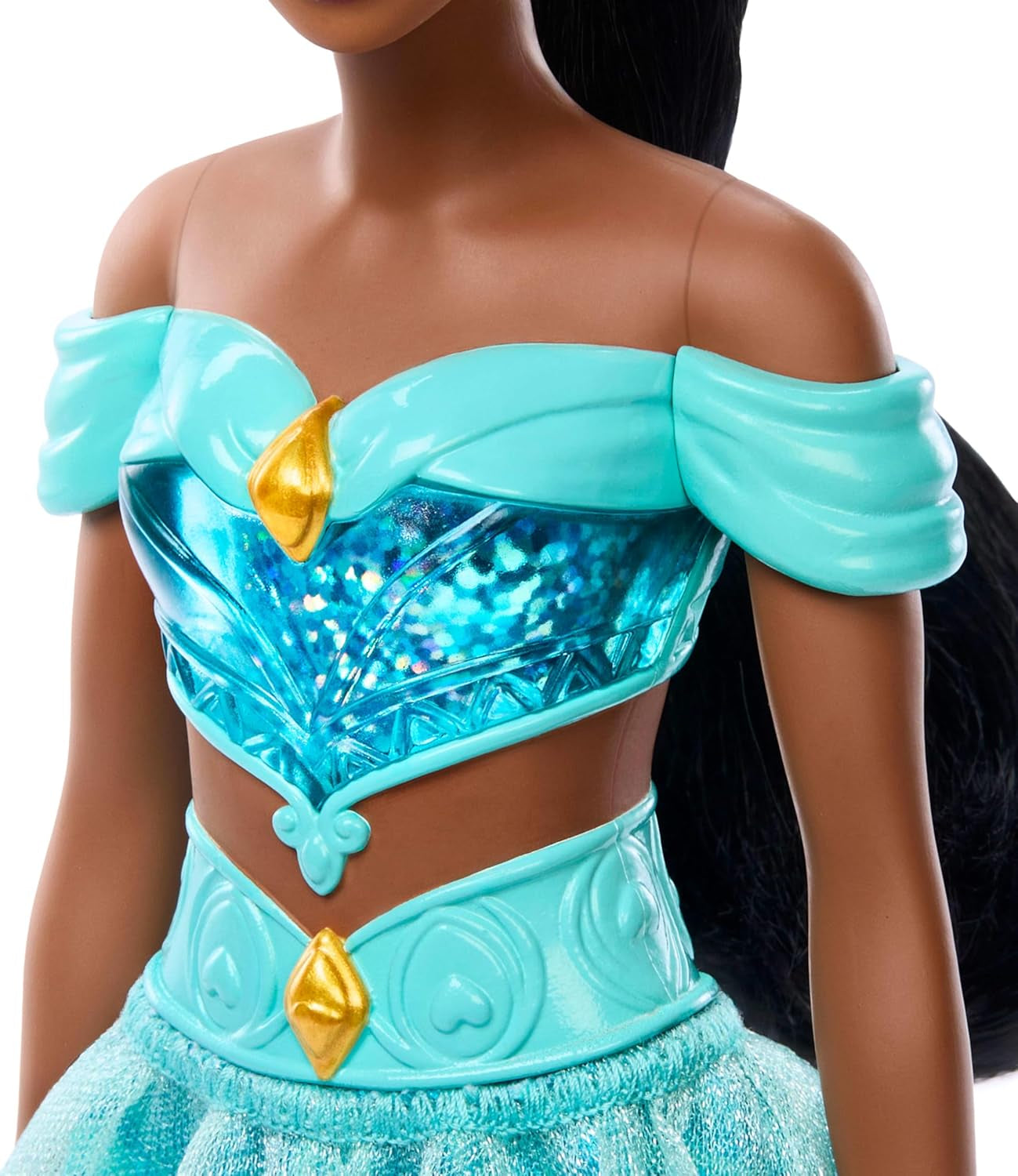 Mattel Disney Princess Toy Jasmine Poupée articulée avec vêtements et accessoires étincelants Cadeau inspiré du film Disney pour enfants HLW12