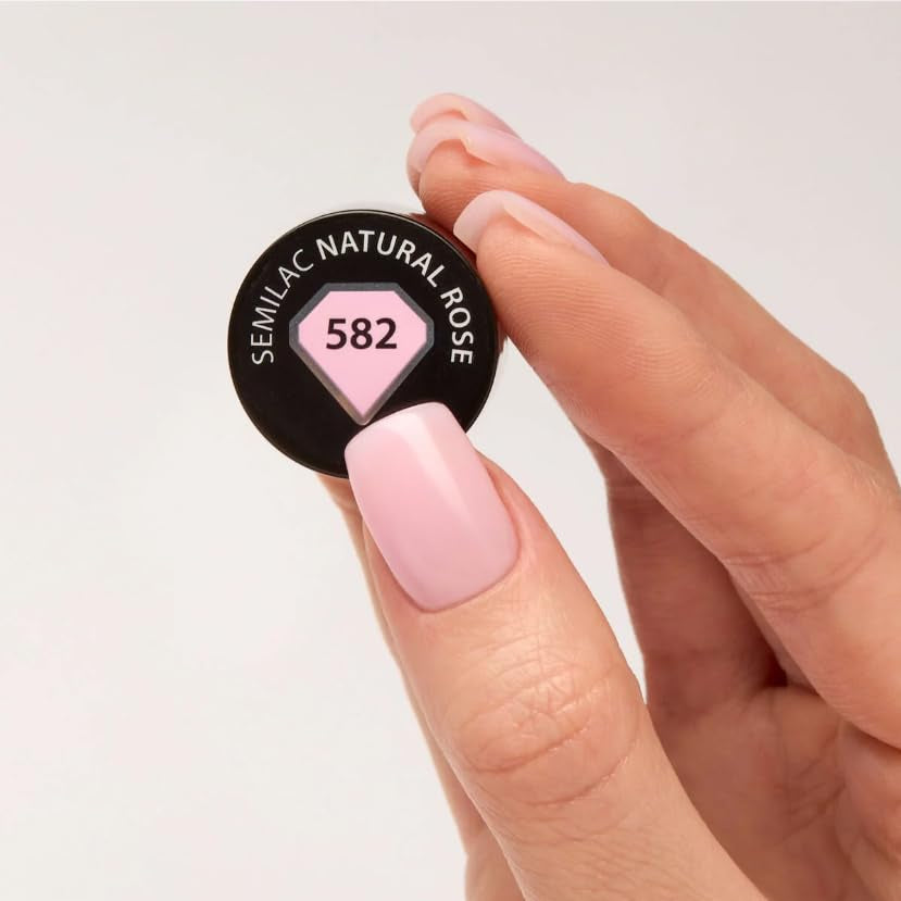 Vernis à ongles UV hybride Semilac 582 Rose naturelle 7 ml Collection Naked Nails