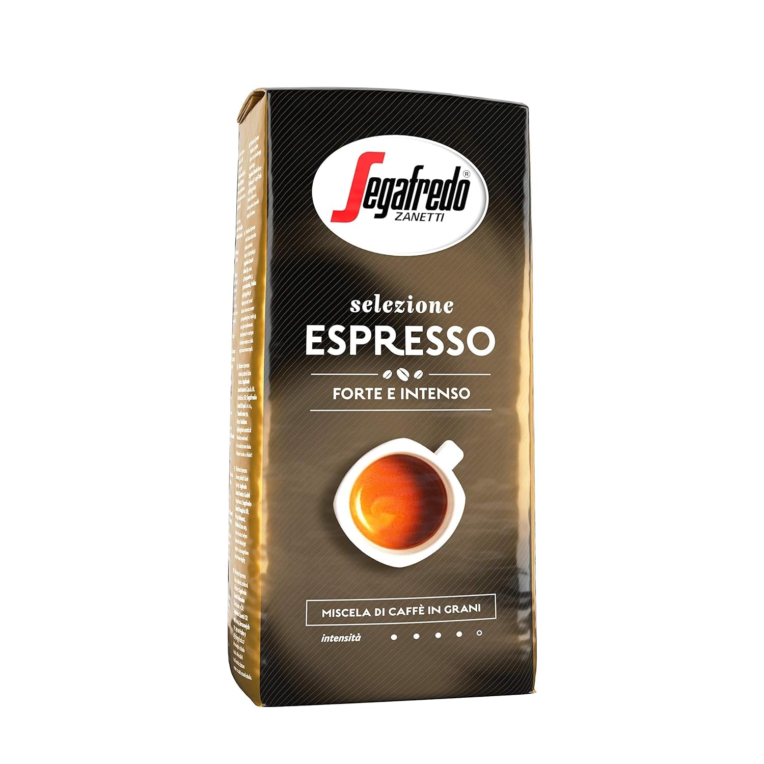 Segafredo Zanetti Selezione Espresso - Grains entiers (paquet de 1 kg) - Convient à toutes les spécialités de café italiennes - Torréfaction moyenne à foncée, saveur forte et intense