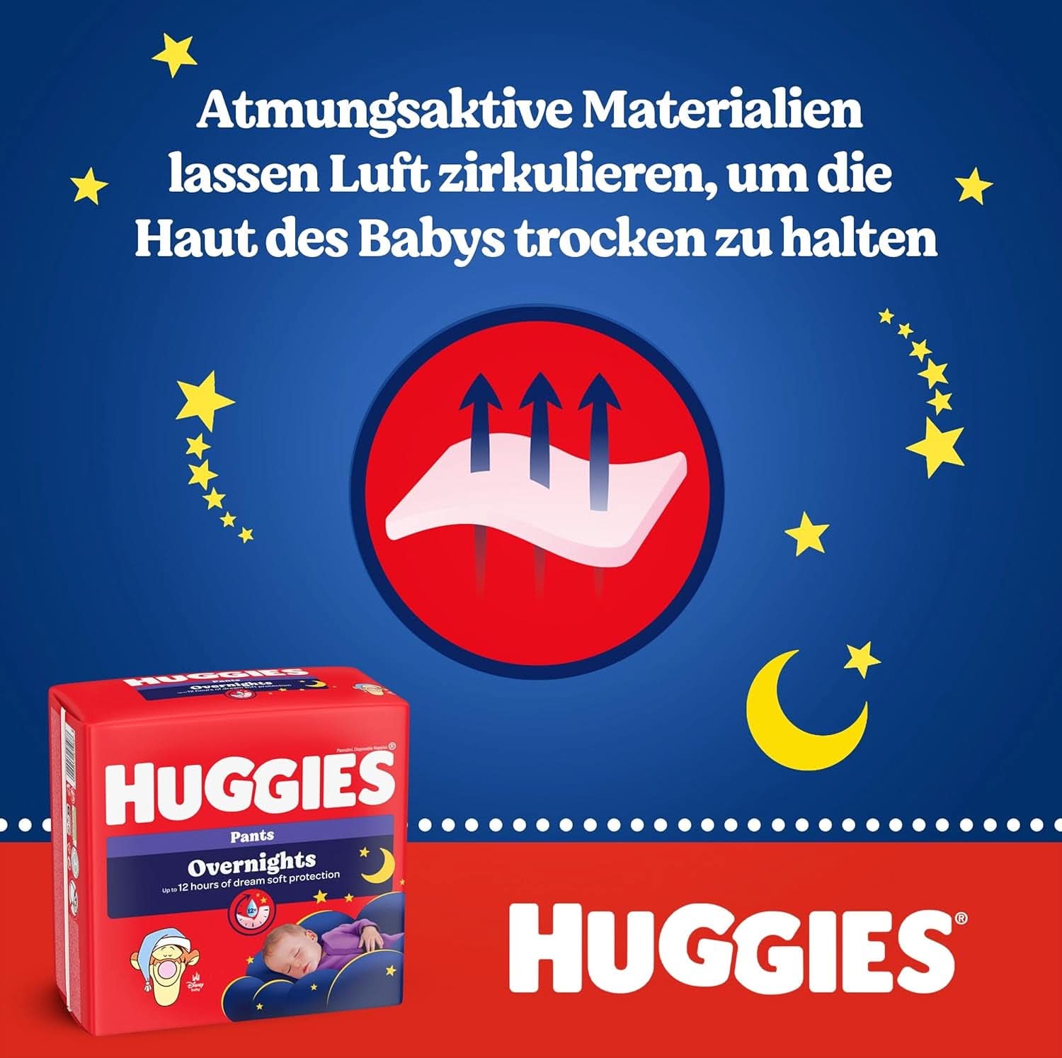 Huggies Night Pants Taille 4 (9-14 kg), Boîte à Couches Mensuelle, 104 Pièces Mère et Bébé Naty Shop