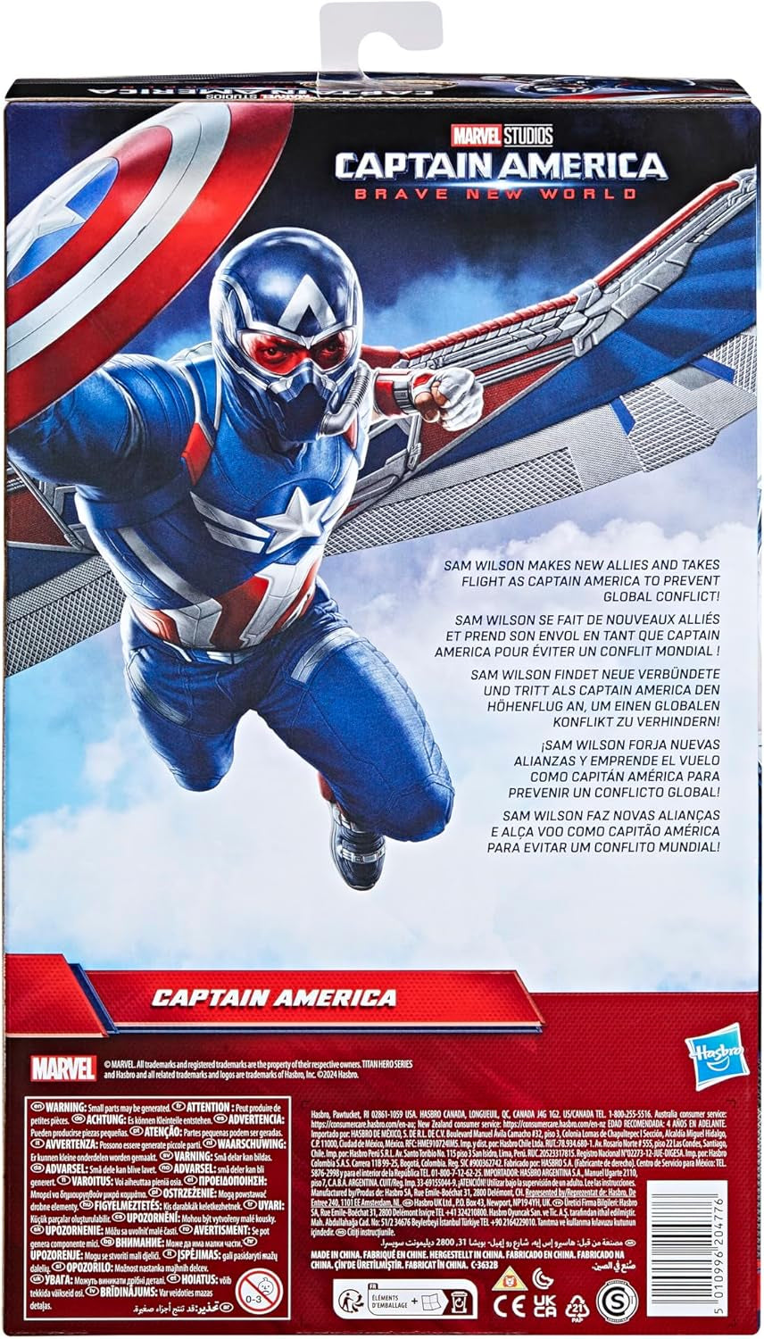 Marvel Studios Captain America Brave New World, figurine Captain America Deluxe, 30 cm Figurines Naty Shop