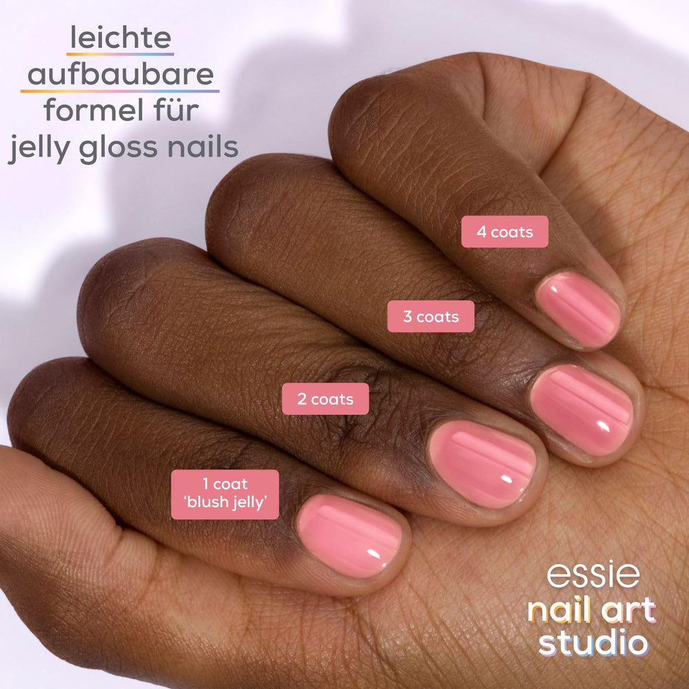 Vernis à ongles Essie – N° 60 blush jelly, couleur de vernis à ongles rose, collection Essie Jelly Gloss, 13,5 ml