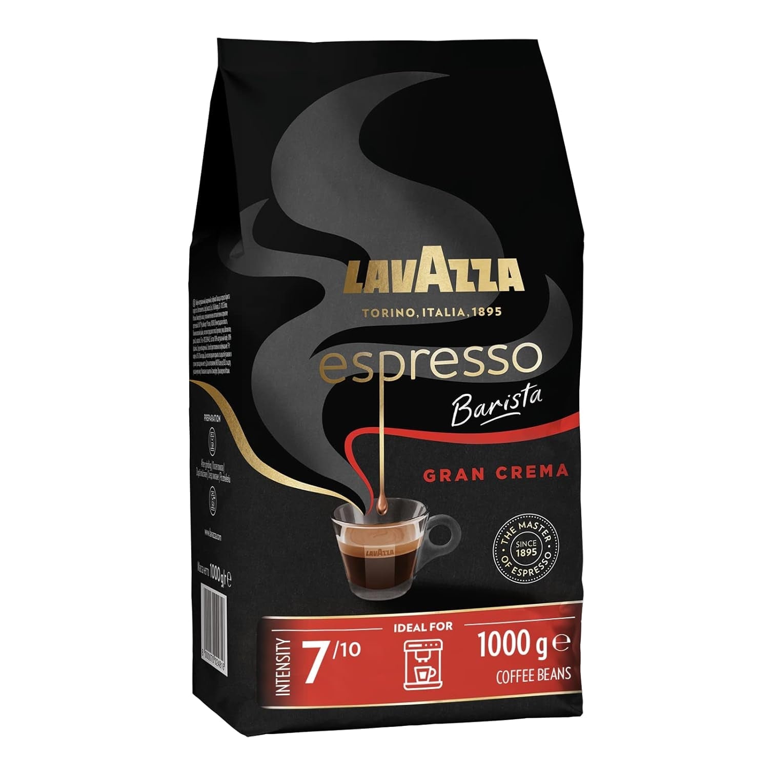Lavazza Espresso - Barista Gran Crema - Boabe de cafea aromatice - Pachet de 6 (6 x 1 kg)