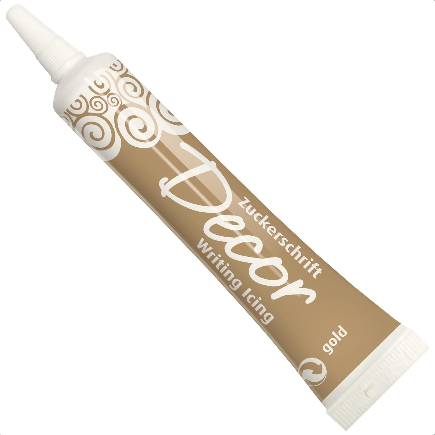 Günthart Backdecor 25 g Sucre avec lettres OR Pour tous les desserts de couleur dorée En sucre pour de belles lettres et motifs, 1 paquet (25 g)