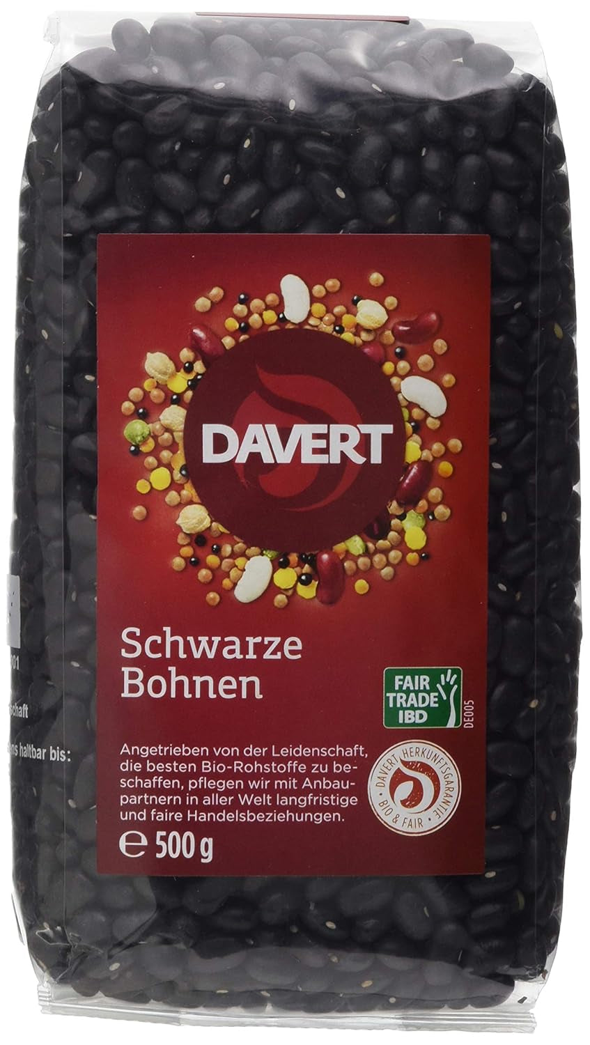 Haricots noirs Davert (1 x 500g)