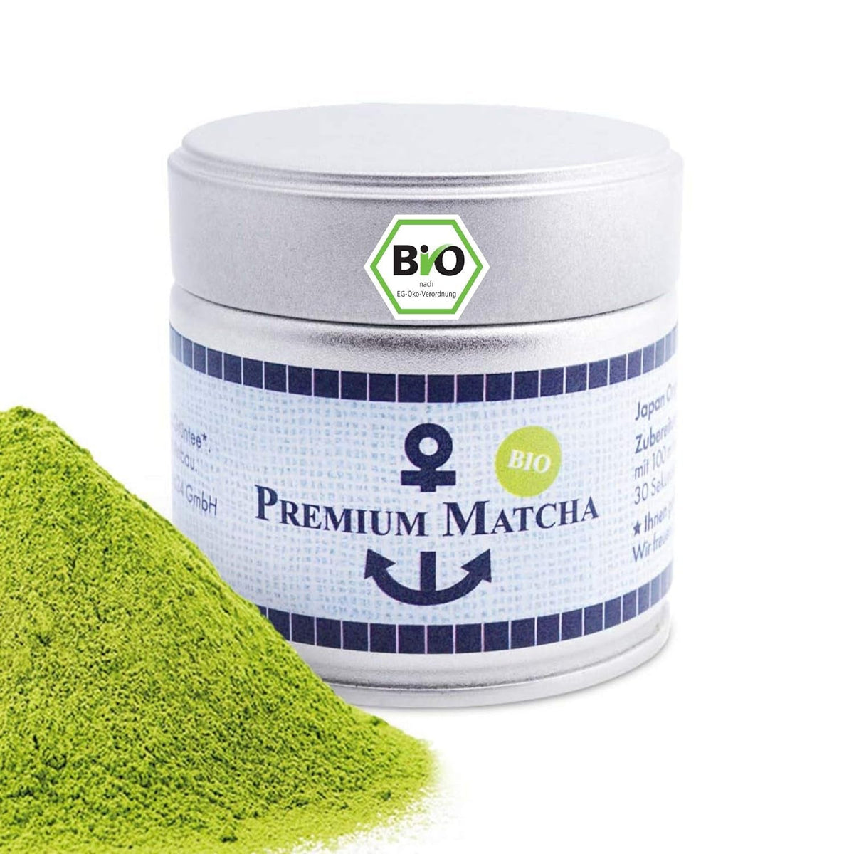 Matcha biologique de qualité supérieure du Japon, qualité cérémoniale, sans pesticides, poudre extra fine en boîte de 30 g, saveur de thé vert intense et délicate, convient pour latte, smoothie, qualité cérémoniale
