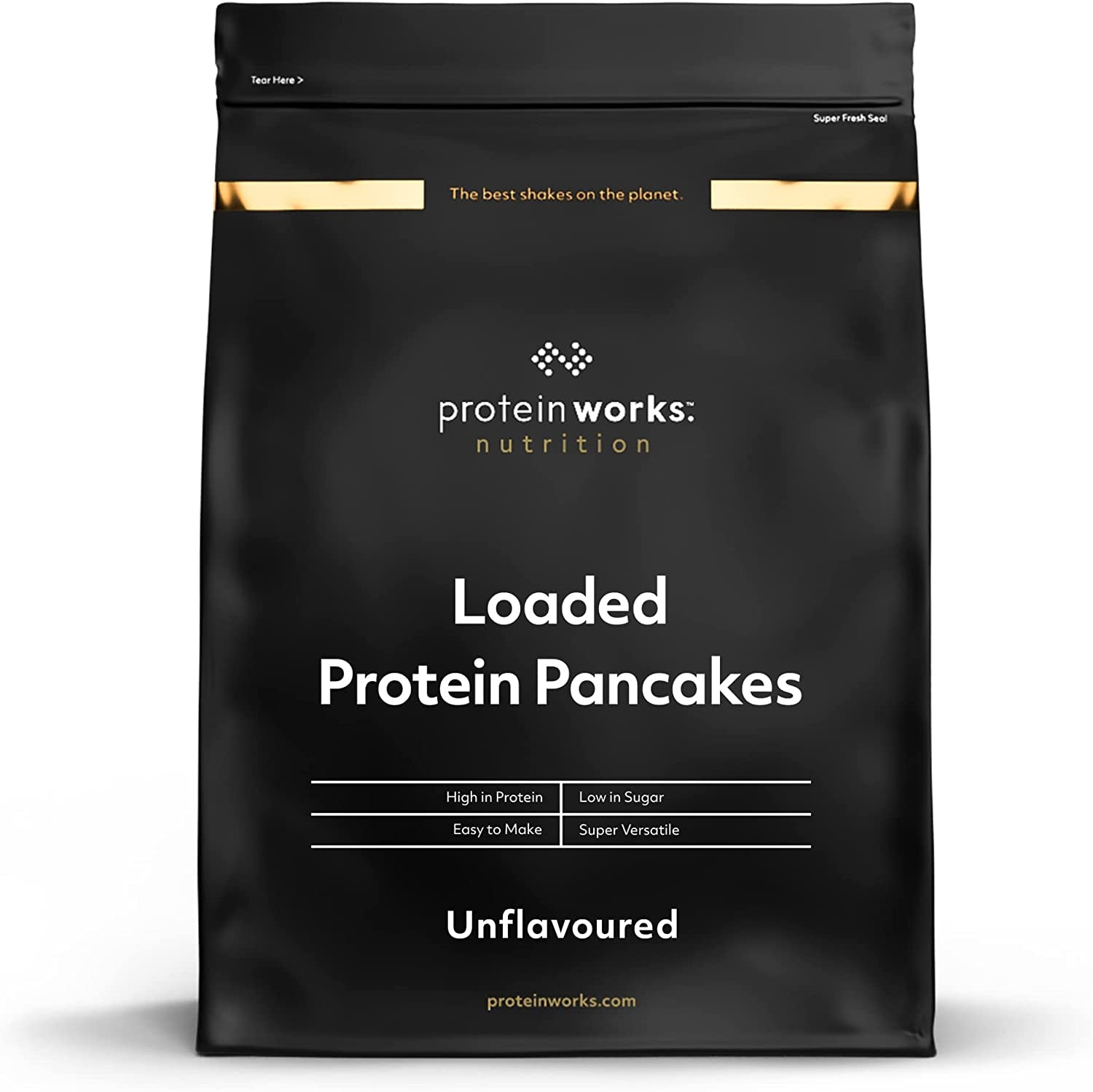 Protein Works - Pfannkuchen protéiné chargé | Mélange de pâtisseries haut de gamme | Crêpes Eiweiss | Crêpes protéinées | 8 portions | Naturel | 500G Mélange pour la pâtisserie et la cuisine Naty Shop 1 Kg (1Er Pack) Natürlich