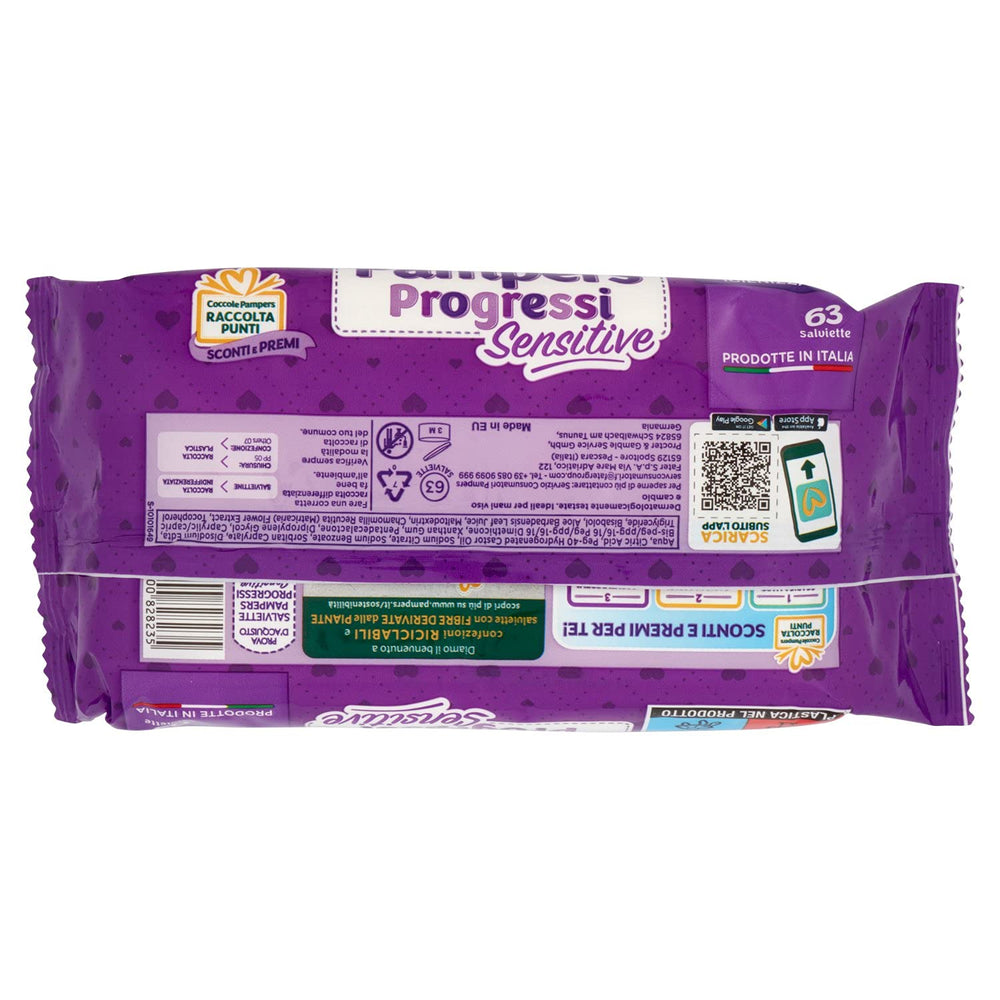 Lingettes humides PAMPERS Sensen, recharge 56