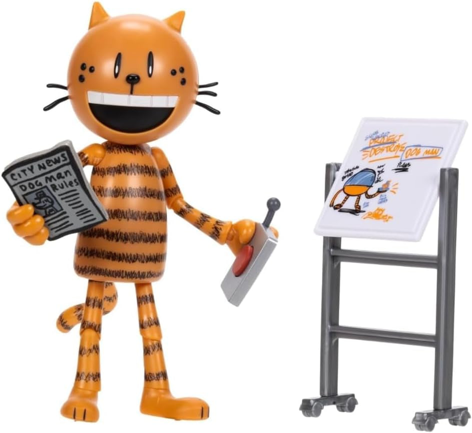 Ensemble multipack de figurines d'action Dog Man Movie de Jakks Pacific, comprenant des figurines mobiles de 6 cm - des jouets inspirés du film Lil Petey, Petey, Chief et Flippy ! Figurines Naty Shop figurine Petey 13 Cm
