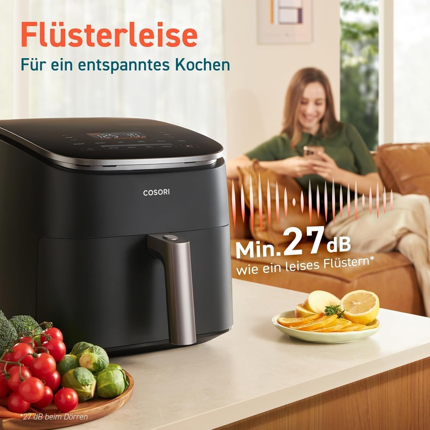 Cosori Turboblaze Friteuse à air chaud Airfryer, 9-en-1, 6 litres, appareils silencieux Naty Shop