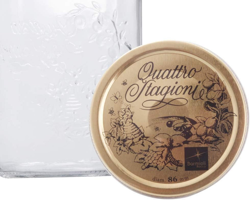 Pot de conservation Bormioli QUATTRO STAGIONI 1 litre (pack de 2) Boîtes de conservation alimentaire Naty Shop