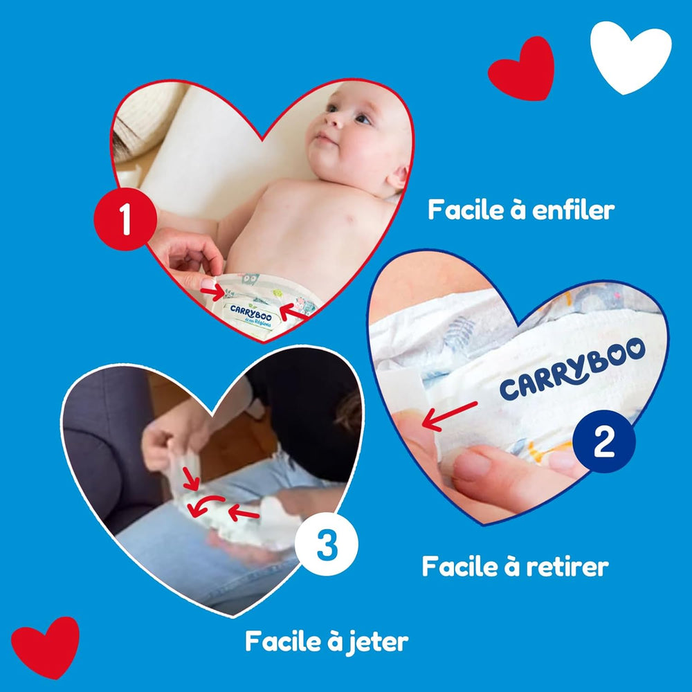 - Couche taille 4 (7-18 kg) – saine et extrêmement absorbante – étanche 12 heures – ohne unerwünschte Substanzen – fabriquée en France – prix abordable – 132 couches jetables