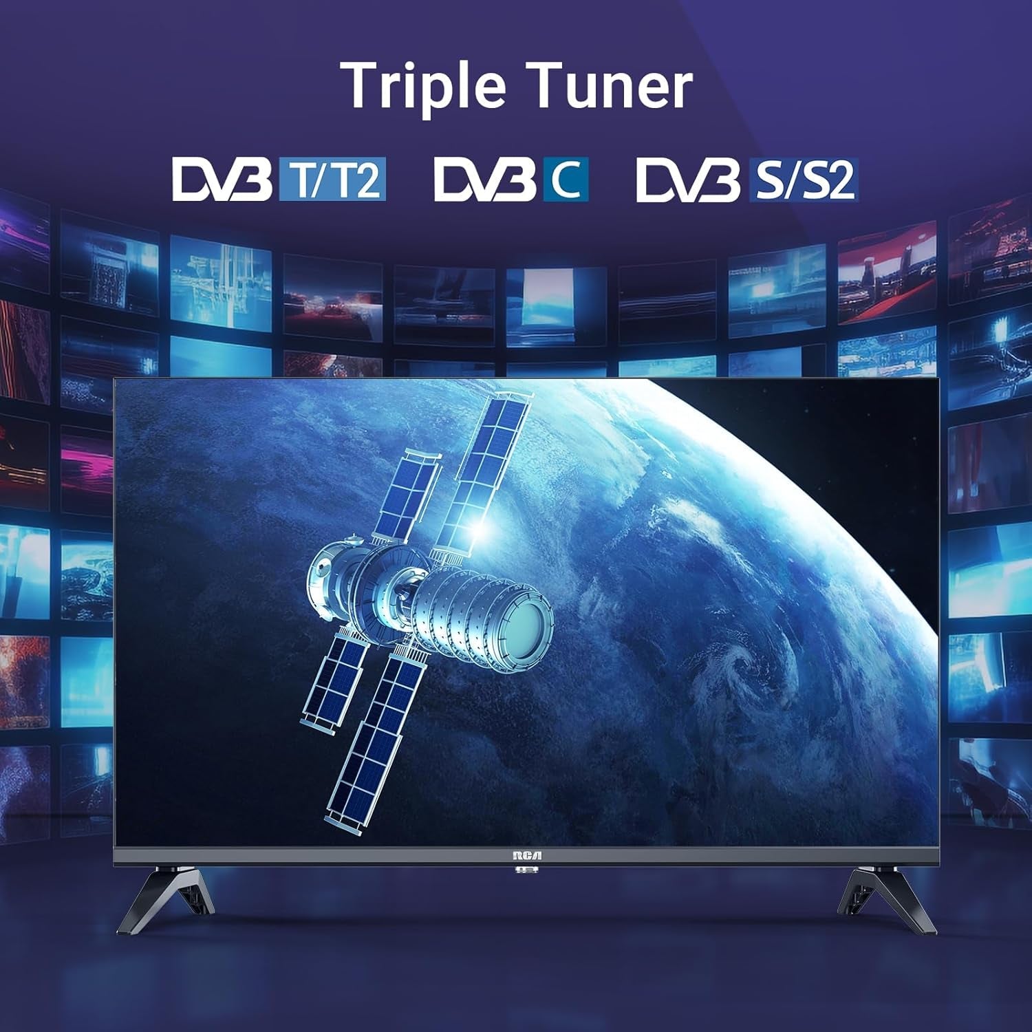 Televizor inteligent RCA VRS32HQ1, televizor LED HD de 32 inch (80 cm), cu WLAN, tuner triplu (DVB-T/T2, DVB-C, DVB-S/S2), App Store, HDMI, USB, CI/CI+, Netflix, YouTube și multe altele [RVSmart 2024]