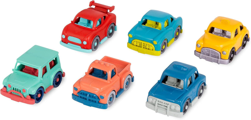 Battat en plastique, jouet interactif au volant BT2525Z, également pour les voyages et les promenades en voiture, avec lumières et sons pour les enfants de 2 ans et plus, rouge, compatible avec les voitures Baby Toys Naty Shop Mini Cars