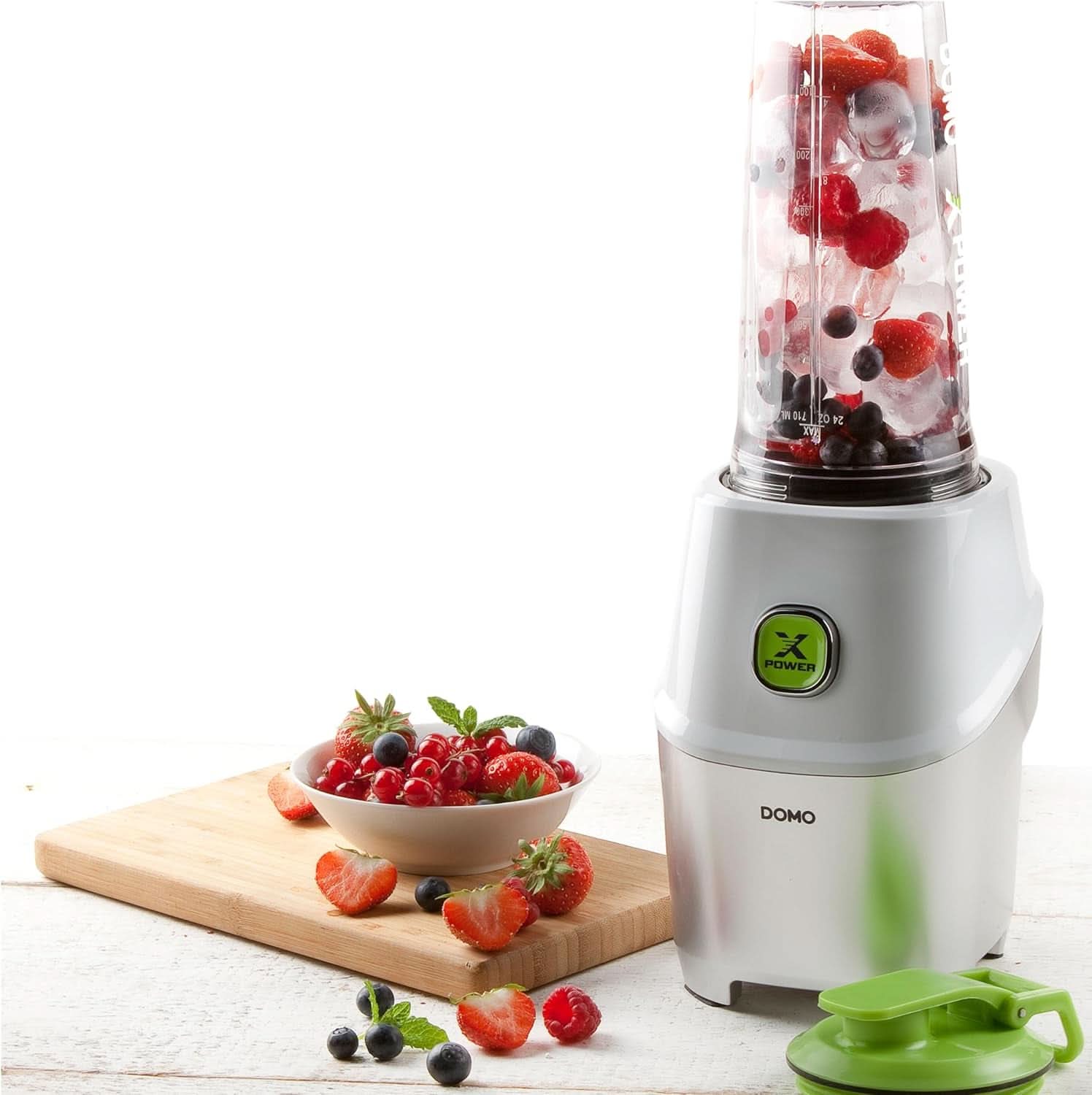 Powermixer Domo DO700BL avec moteur Starkem 1000W - Mixen Direkt in Der Flasche, Weiß Mother and Child Naty Shop