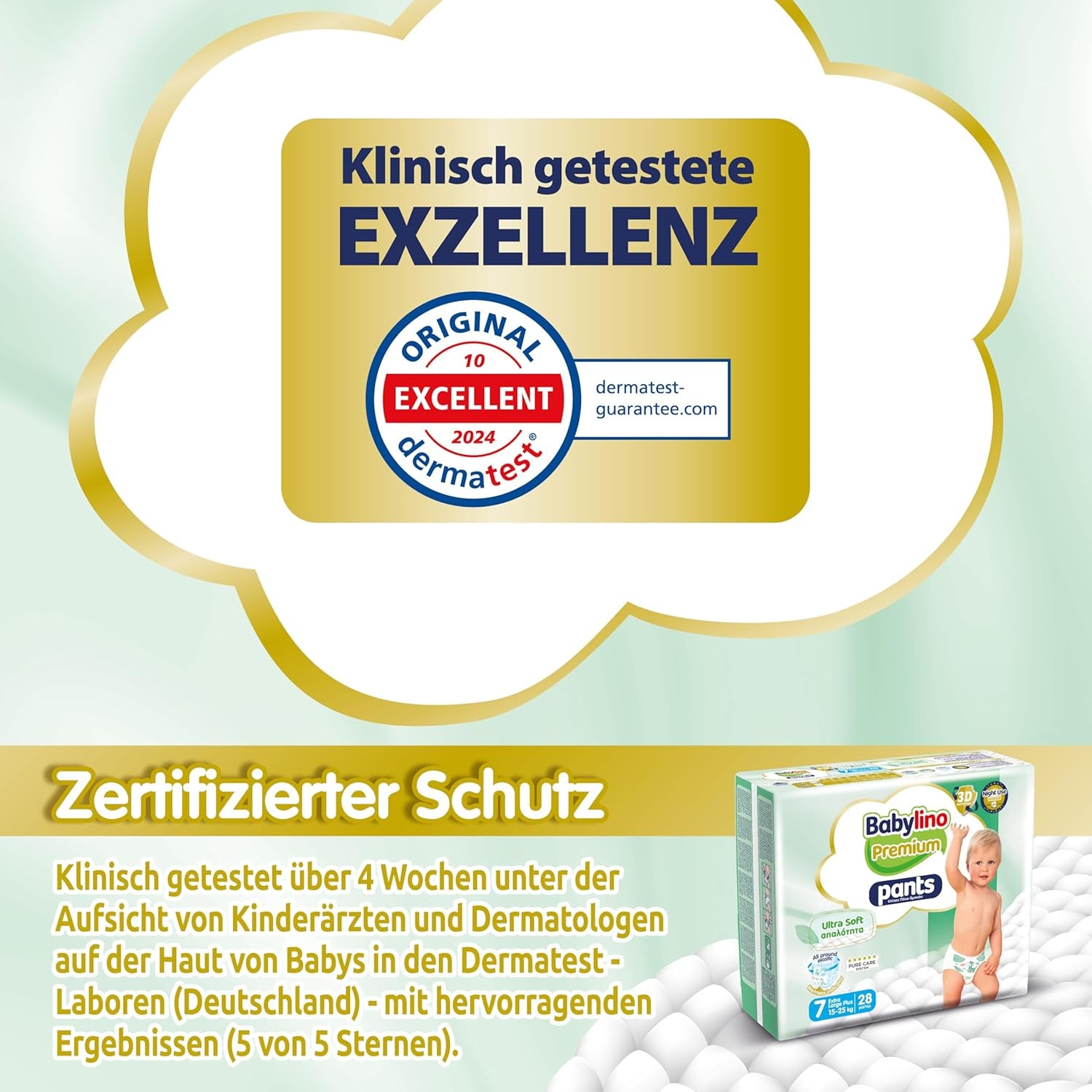 Pantalon Premium, taille 7, filtre ultra doux, XL Plus (15-25 kg), 28 pièces