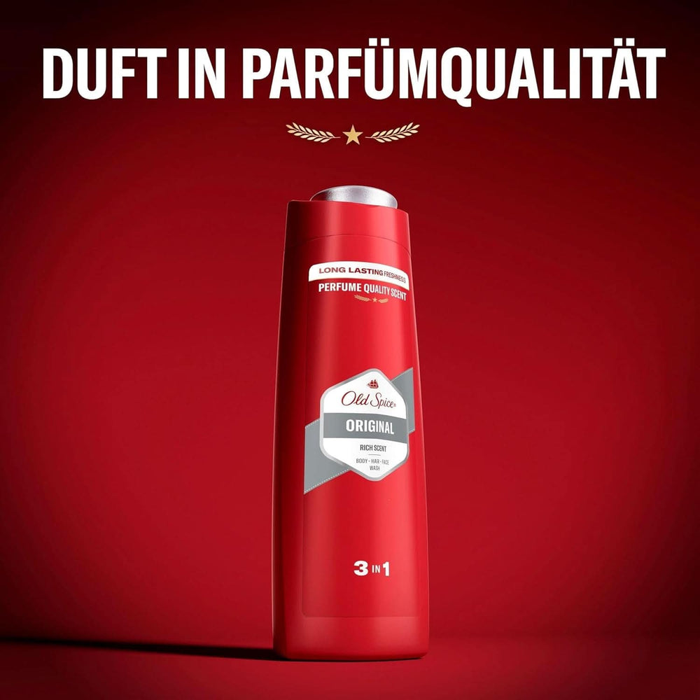 Gel douche et shampoing 3 en 1 Old Spice Original pour hommes, 400 ml Douche et bain Naty Shop