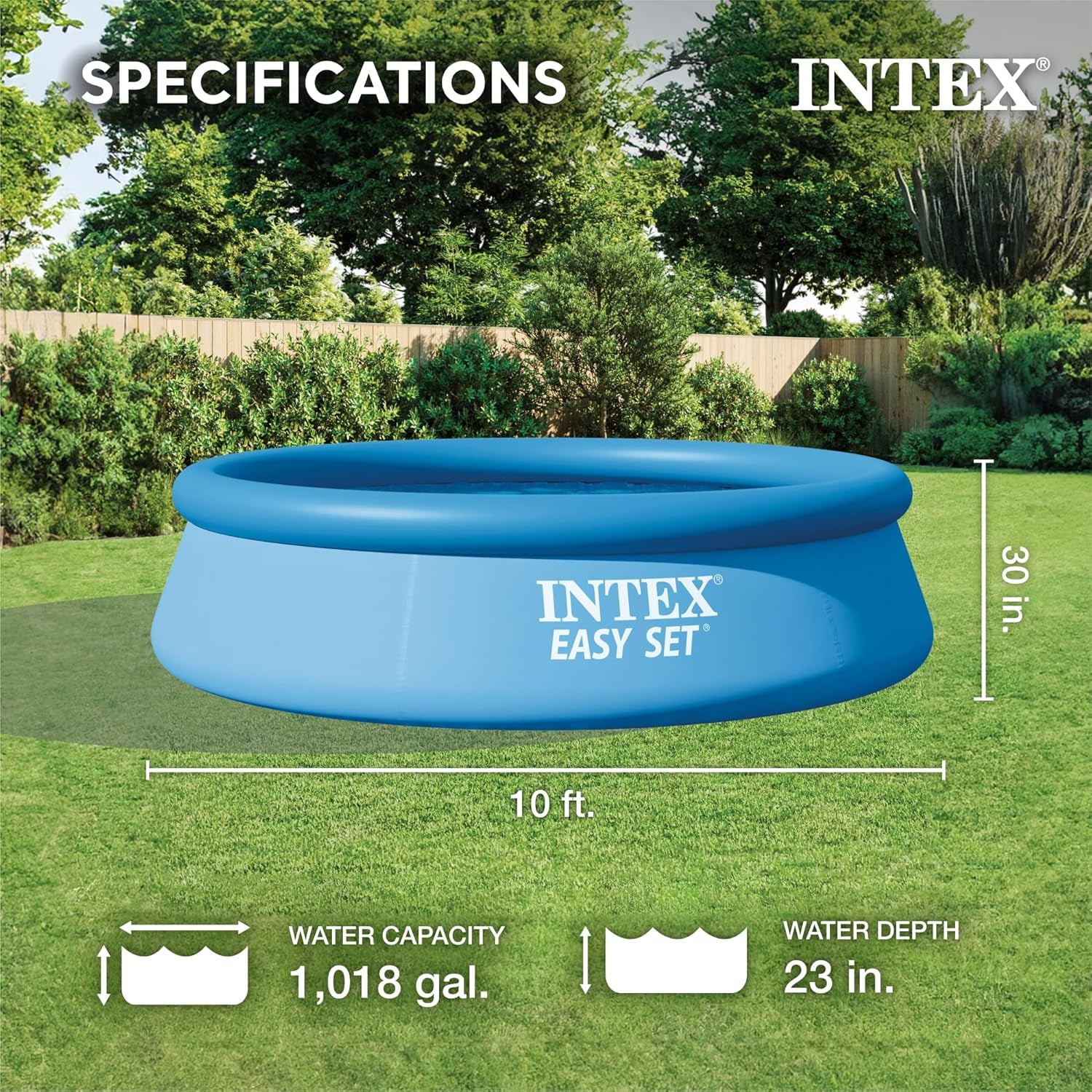 Piscine Hors Sol Intex Easy Set, 305 x 76 cm, Bleu, 28120NP