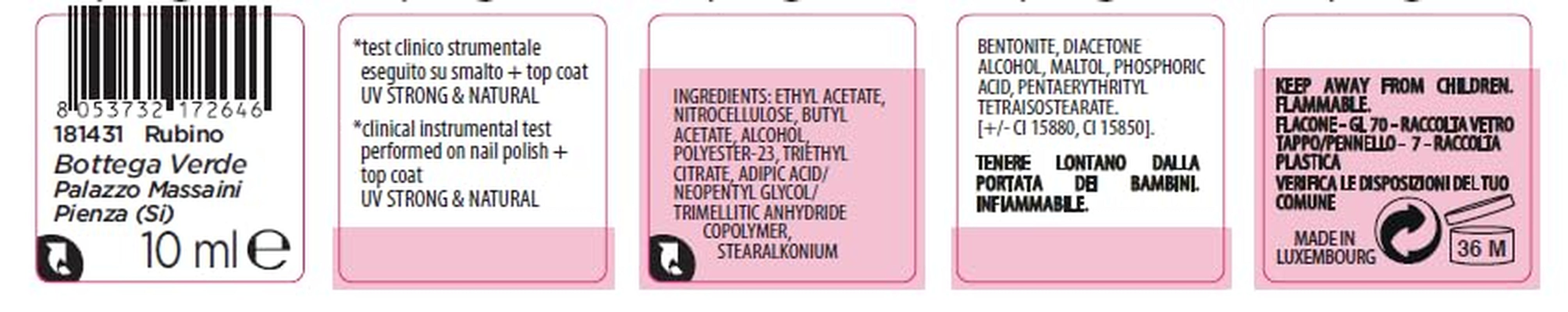 - Vernis à ongles 7 jours, 10 ml, rouge rubis