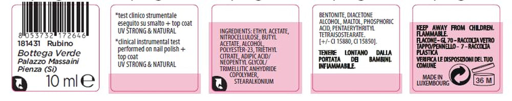 - Vernis à ongles 7 jours, 10 ml, rouge rubis