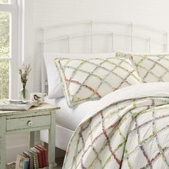 Laura Ashley Home Couette Rüschen Garden Collection, 100% coton, Ultra douce, Pour toutes les saisons, Réversible, Elégante, Lit double, Couleur Crème (197783) Couettes et couettes Naty Shop