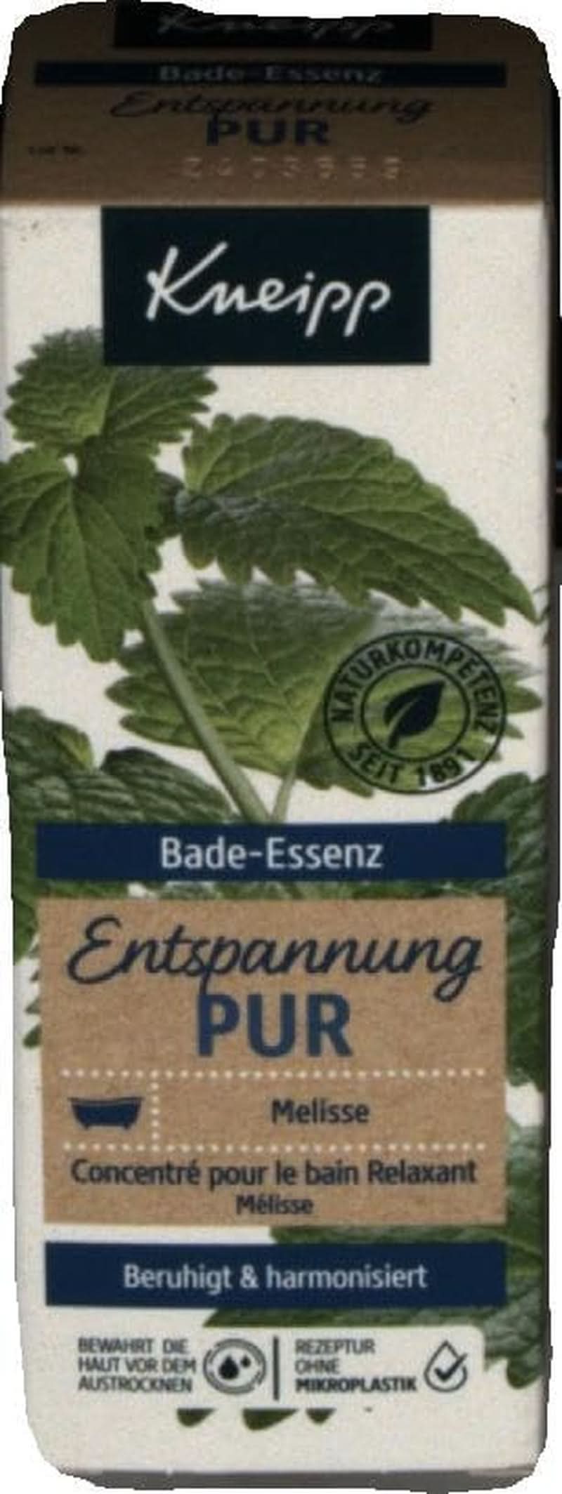Kneipp Bade, huile de bain à l'huile essentielle naturelle de mélisse indienne et à l'extrait de mélisse, 100 ml Naty Shop
