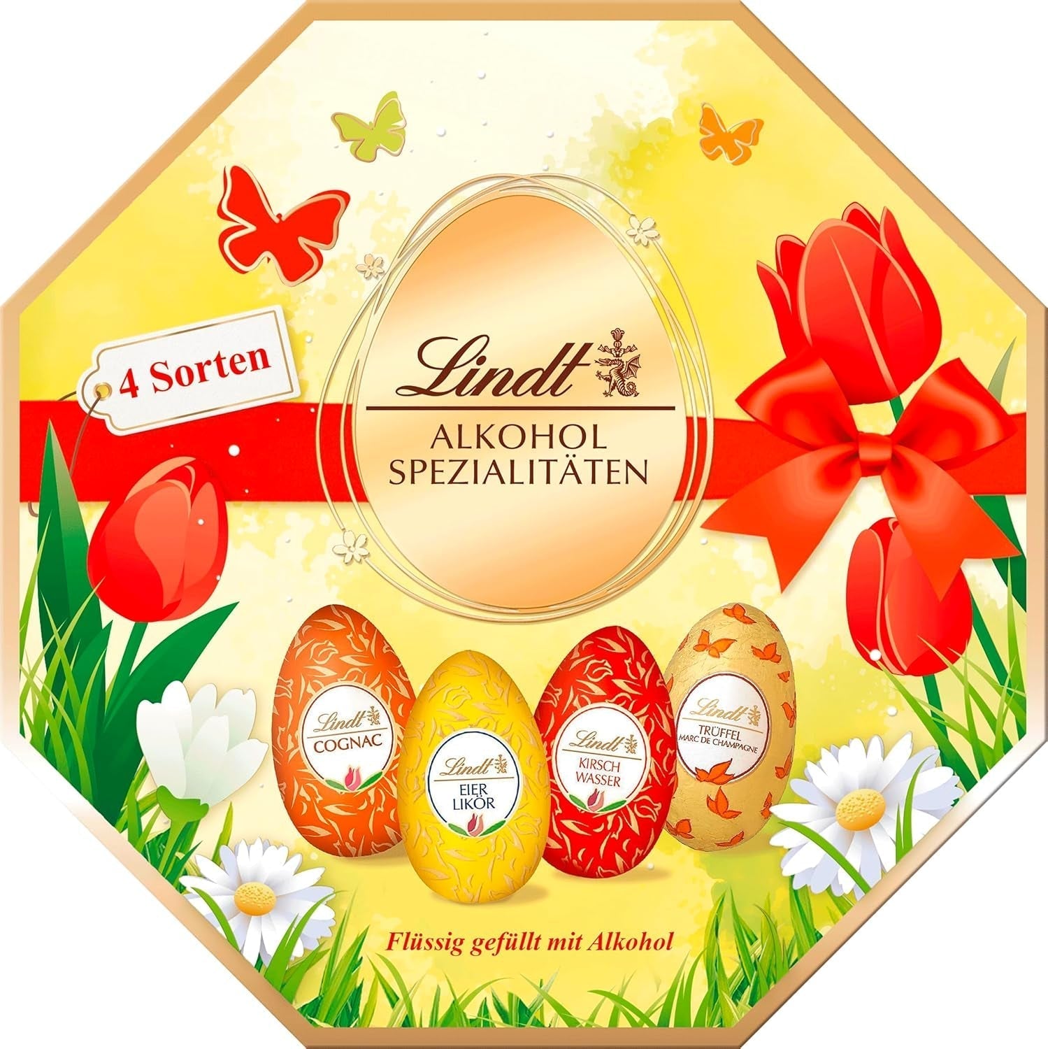 Casetă de ouă de ciocolată cu alcool Lindt, 216 grame Naty Shop Default Title