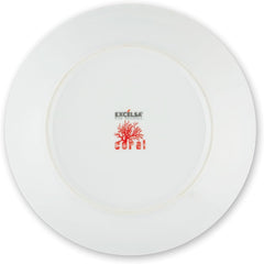 Service de table Excelsa Coral, 18 pièces, porcelaine, rouge