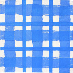 Talking Tables 20 X Serviettes jetables en papier recyclé à carreaux vichy jaunes pour pique-niques et dîners d'été en plein air, respectueuses de l'environnement pour les fêtes d'anniversaire, Pâques, mariages, barbecues, 3 épaisseurs 33 cm