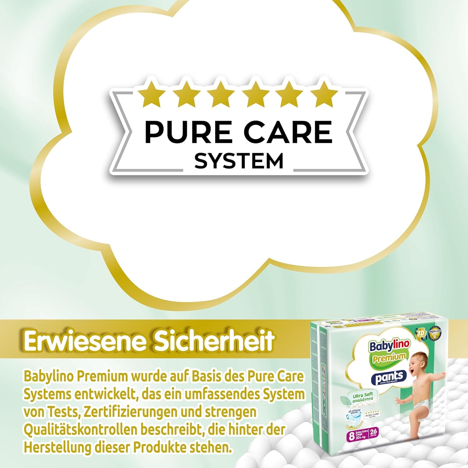 Pantalon Premium taille 8 avec filtre ultra doux, XXL (20+ kg), 26 pièces