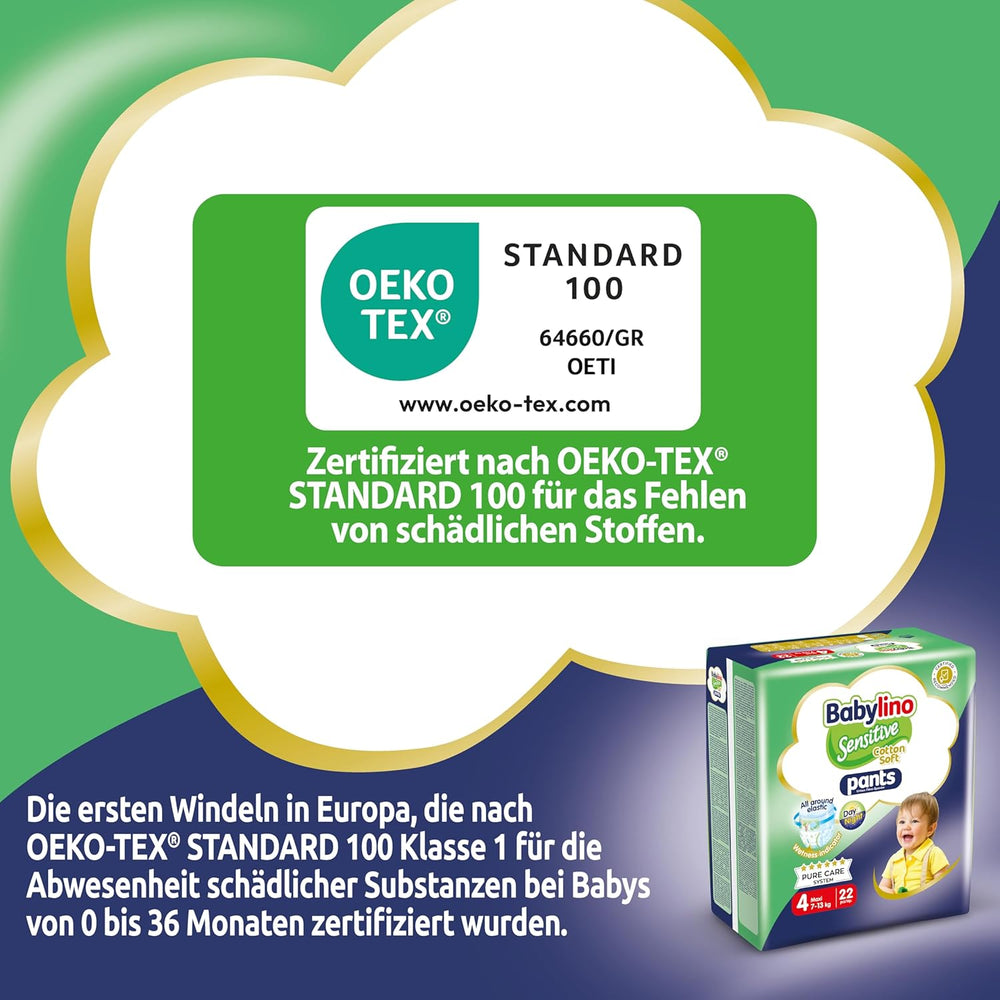 Couches Sensitive Cotton Soft, taille 4, Pantalon Maxi (7-13 kg), 22 pièces