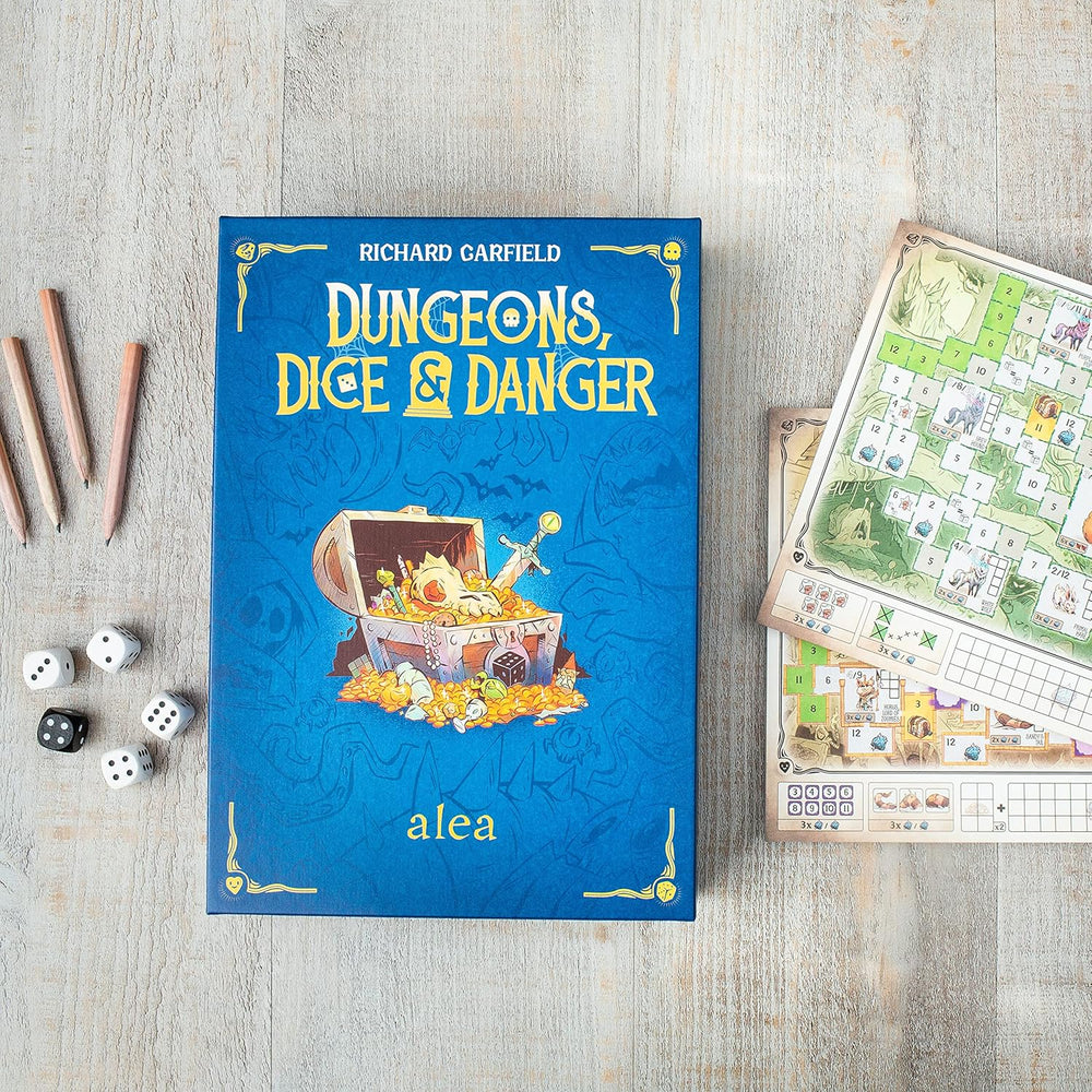 Ravensburger 27270 - Donjons, Dés et Danger, Jeu de stratégie Alea, Jeu de dés pour adultes, Jeu de roulement et d'écriture à partir de 12 ans