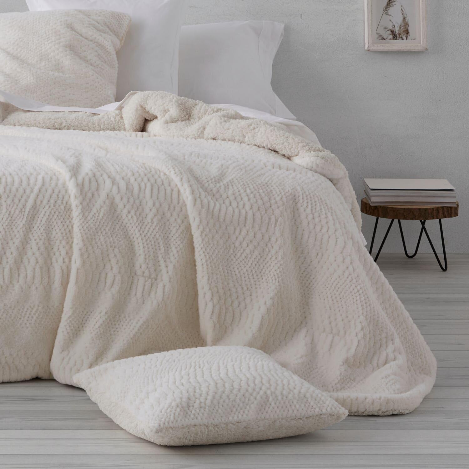 Couette d'hiver en agneau synthétique crème, Ancho 135 Cm Couettes et couettes Naty Shop